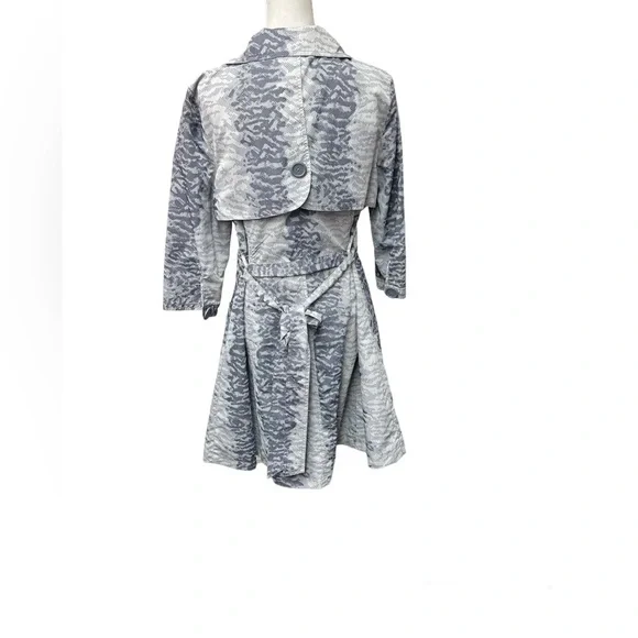 Vertigo Print Trench Coat (NWT) / Size: XL / Color: Blue / Item# 1-21901 - Picture 2 of 6